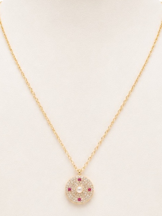Freida Rothman Jewelry - New Freida Rothman 925 Sterling Gold plated crystal and pearl Pendant Necklace